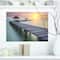 Designart - Wooden Sea Bridge and Sunset - Seashore Photo Canvas Print